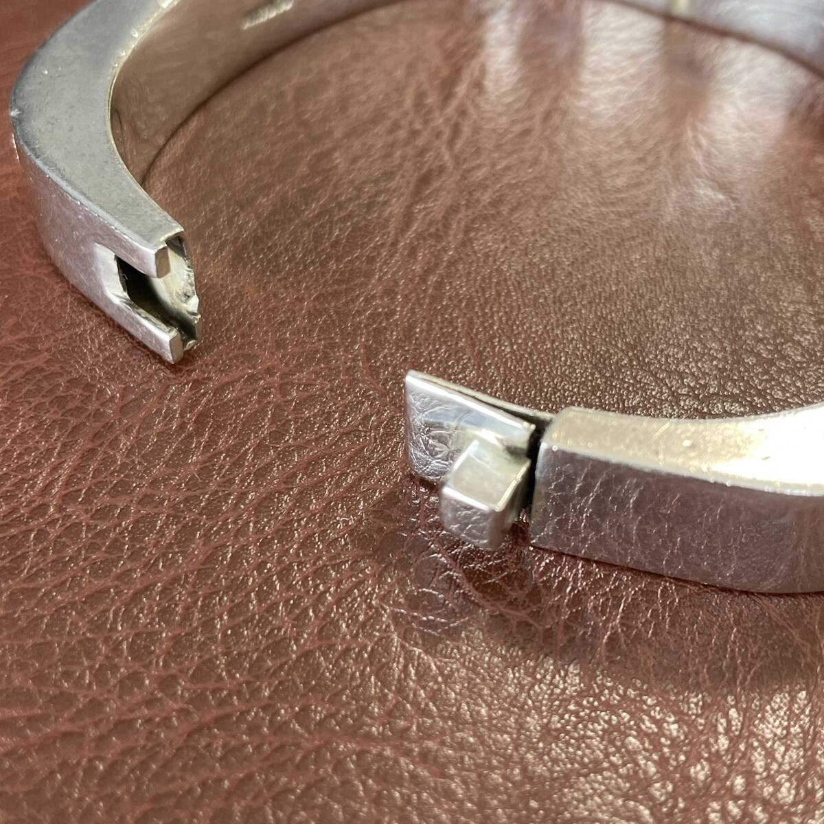 ヴィンテージ バングル メキシコ シルバー 925 メンズ ブレスレット ヘビー バングル ビンテージ mexico silver heavy bracelet 希少_画像3