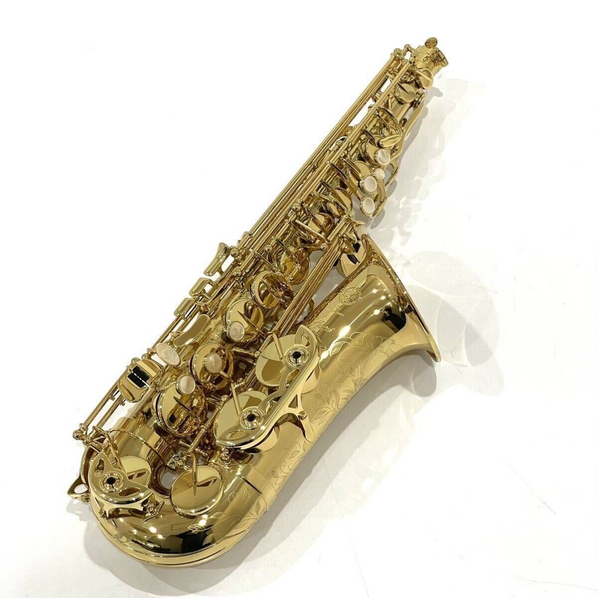 美品 SELMER セルマー AXOS 2nd generation アクソス E♭ アルトサクソフォン サックス 新彫刻 ゴールドラッカー ケース付き 送料無料_画像2