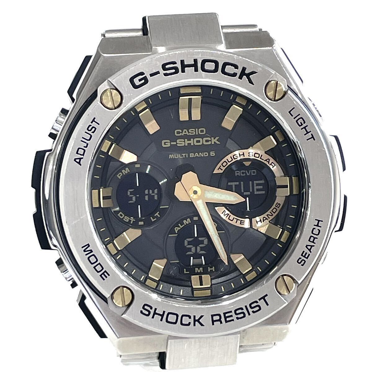 CASIO カシオ Ｇショック G-SHOCK G-STEEL Gスチール GST-W110D-1A9JF メンズ 腕時計 ソーラー電波 黒文字盤 送料無料 _画像1