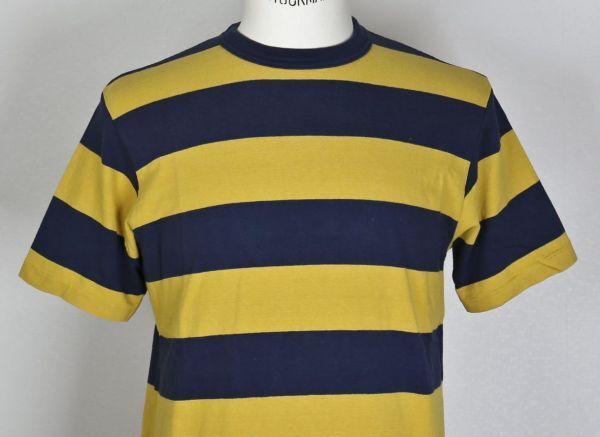 FREEWHEELERS フリーホイーラーズ HORIZONTAL STRIPE ボーダー Tシャツ DARK DRY GOLD×DEEP INK NAVY 1625001 Medium b6619_画像2