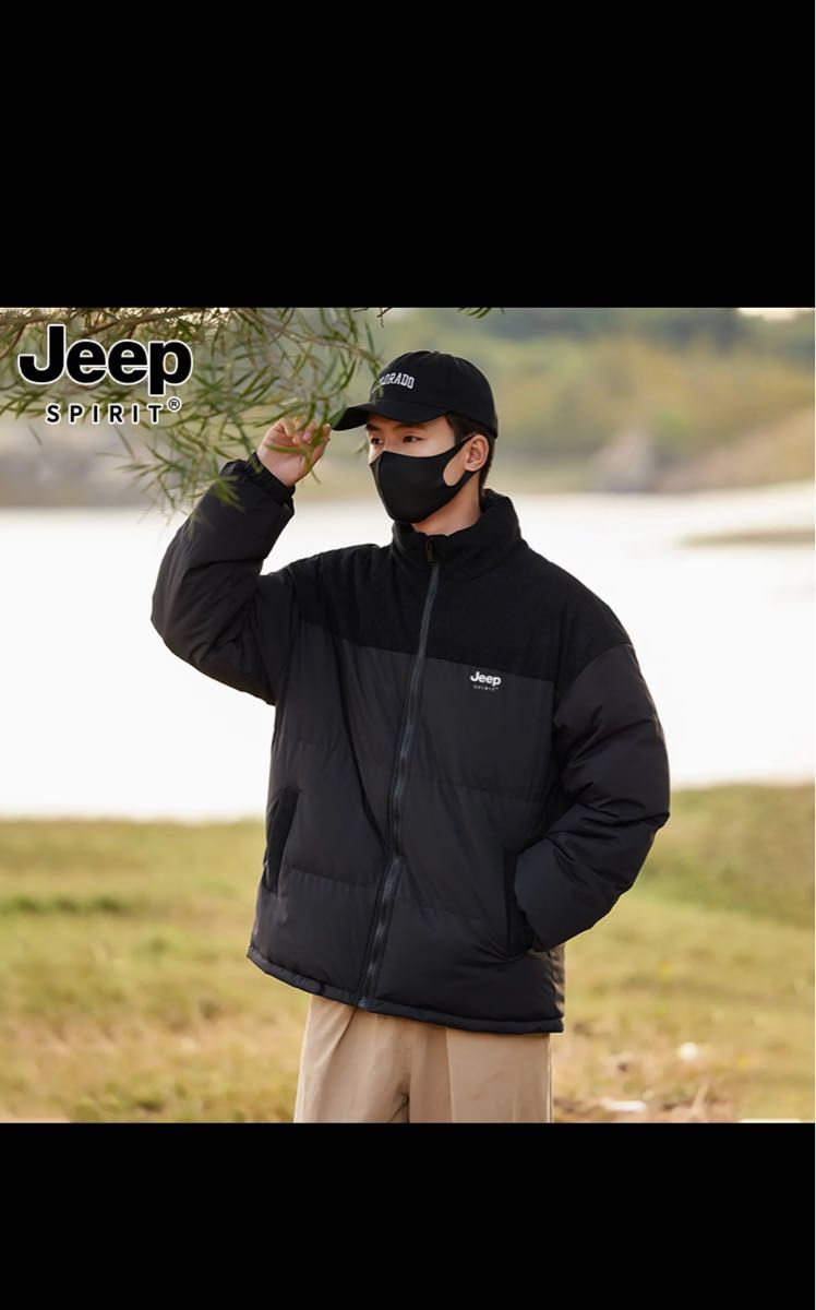 商品情報・ブランド　    jeep ジープ・種類　　　　ダウンジャケット　コーデュロイ・色柄　　　　黒　ブラック　