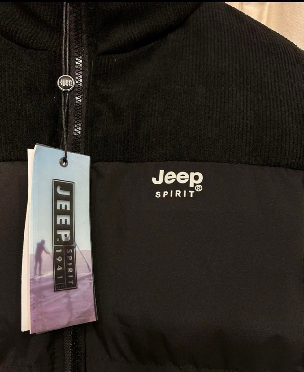 商品情報・ブランド　    jeep ジープ・種類　　　　ダウンジャケット　コーデュロイ・色柄　　　　黒　ブラック　