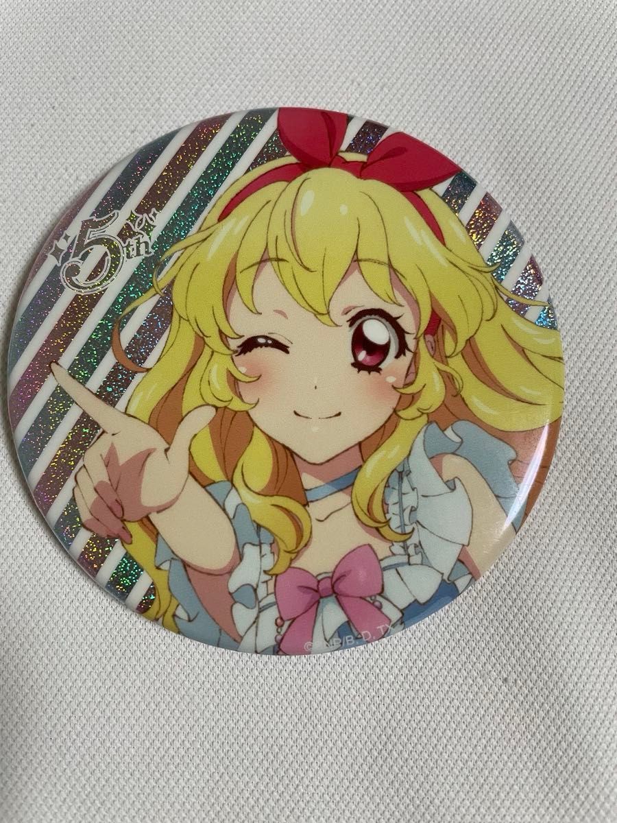 アイカツ！5thフェス　星宮いちご　ブラインドグリッター缶バッジ　アイカツ5周年幕張メッセフェス限定品