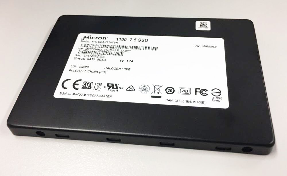 3か月保証★10個組 Micron 2TB 2.5インチ SATA SSD Read 最大530MB/Sec Write 最大500MB/Sec MTFDDAK2T0TBN★送料無料_画像1