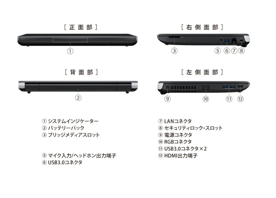 東芝 DynaBook R734 Core i5 第4世代 メモリ8GB SSD128GB offife USB3.0 wifi Bluetooth HDMI搭載 Windows 11 Pro 64bit 訳あり_画像2