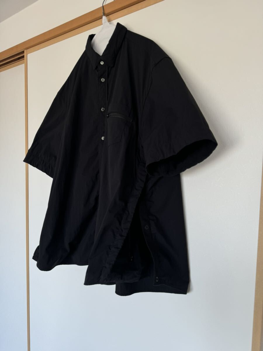 sacai Taslan Nylon Shirt BLACKサイズ3 半袖シャツの画像3