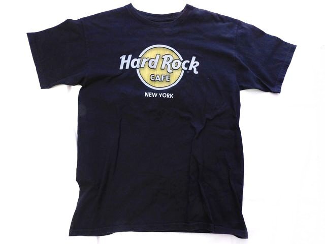 Hard Rock Cafe ハードロックカフェ Tシャツ ■ サイズM 黒 ブラック系 ニューヨーク NEW YORK メンズ 半袖 □6E ニ10_画像1