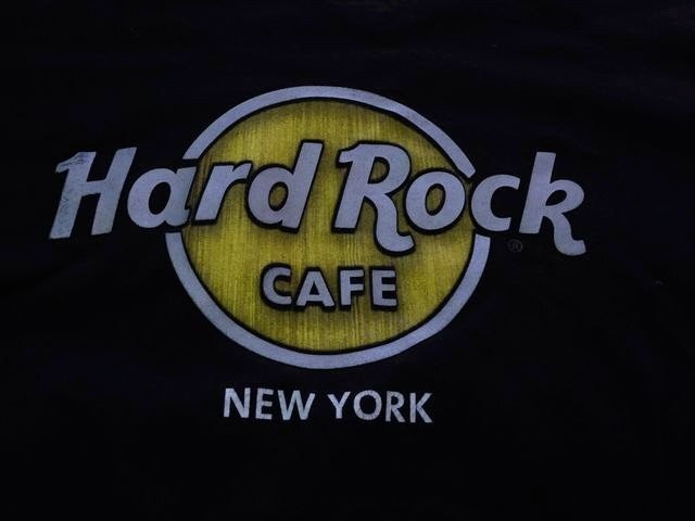 Hard Rock Cafe ハードロックカフェ Tシャツ ■ サイズM 黒 ブラック系 ニューヨーク NEW YORK メンズ 半袖 □6E ニ10_画像2