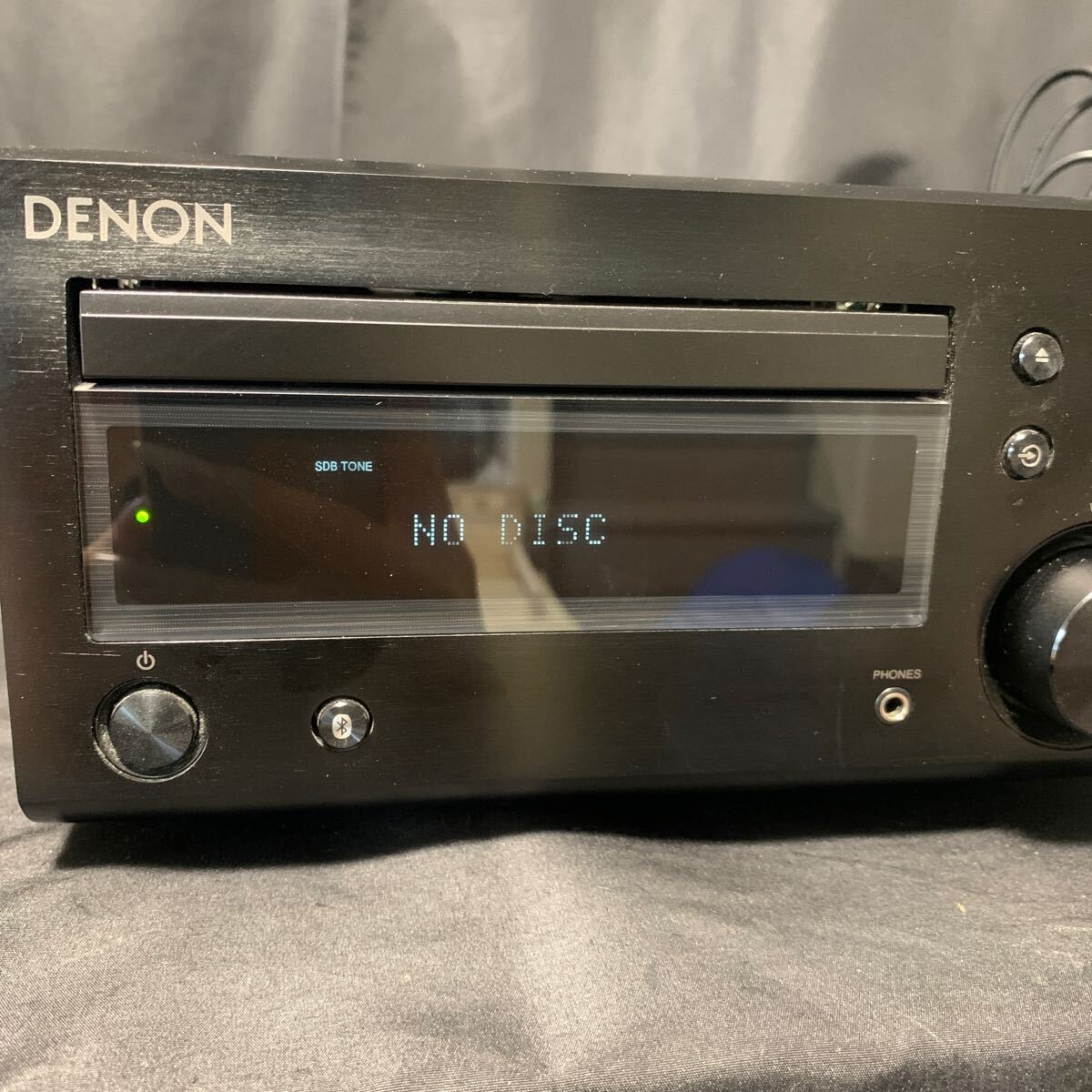 DENON デノン CD RECEIVER RCD-M41 ブラック リモコン付 通電確認済み CDレシーバー Bluetooth 対応 オーディオ機器 音響機器 