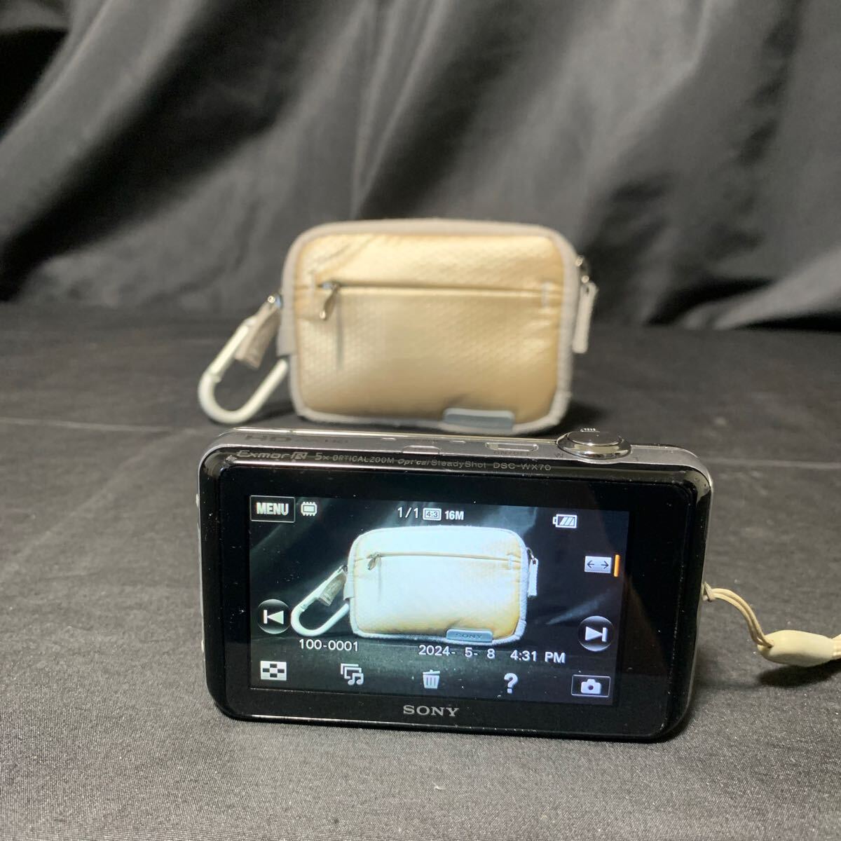 SONY Cyber-shot DSC-WX70 シルバー コンパクトデジタルカメラ バッテリー1個 ケース付き 動作確認済み ソニー デジカメ の画像6