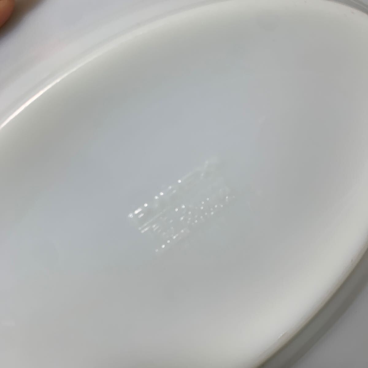 PYREX パイレックス プレート 7枚 まとめ 2サイズ カッパーフィリグリー オーバルプレート お皿 アメリカ ヴィンテージ 食器 の画像5