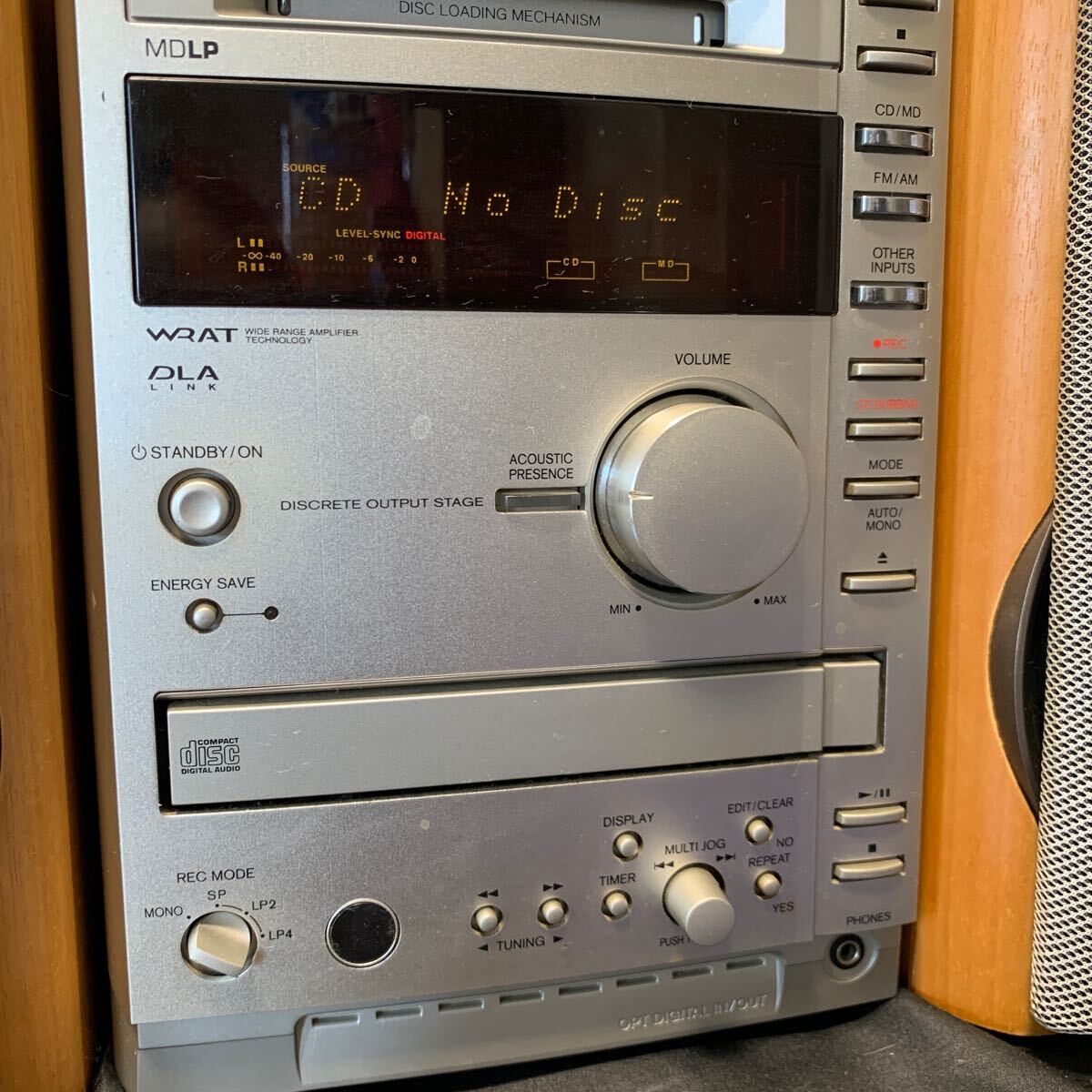 ONKYO Onkyo system player FR-155 CD MD component stereo electrification has confirmed audio equipment sound equipment D-02EX pair speaker 
