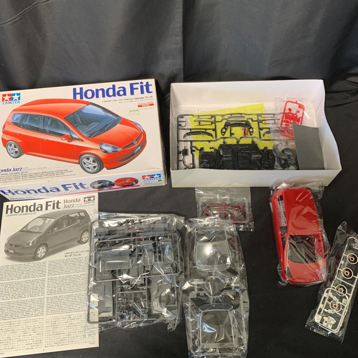 未組立 TAMIYA 1/24 スポーツカーシリーズNo.251 HONDA FIT フィットBMW Z3 ロードスター No.166 roadster 2点 まとめ 24166 24251の画像4