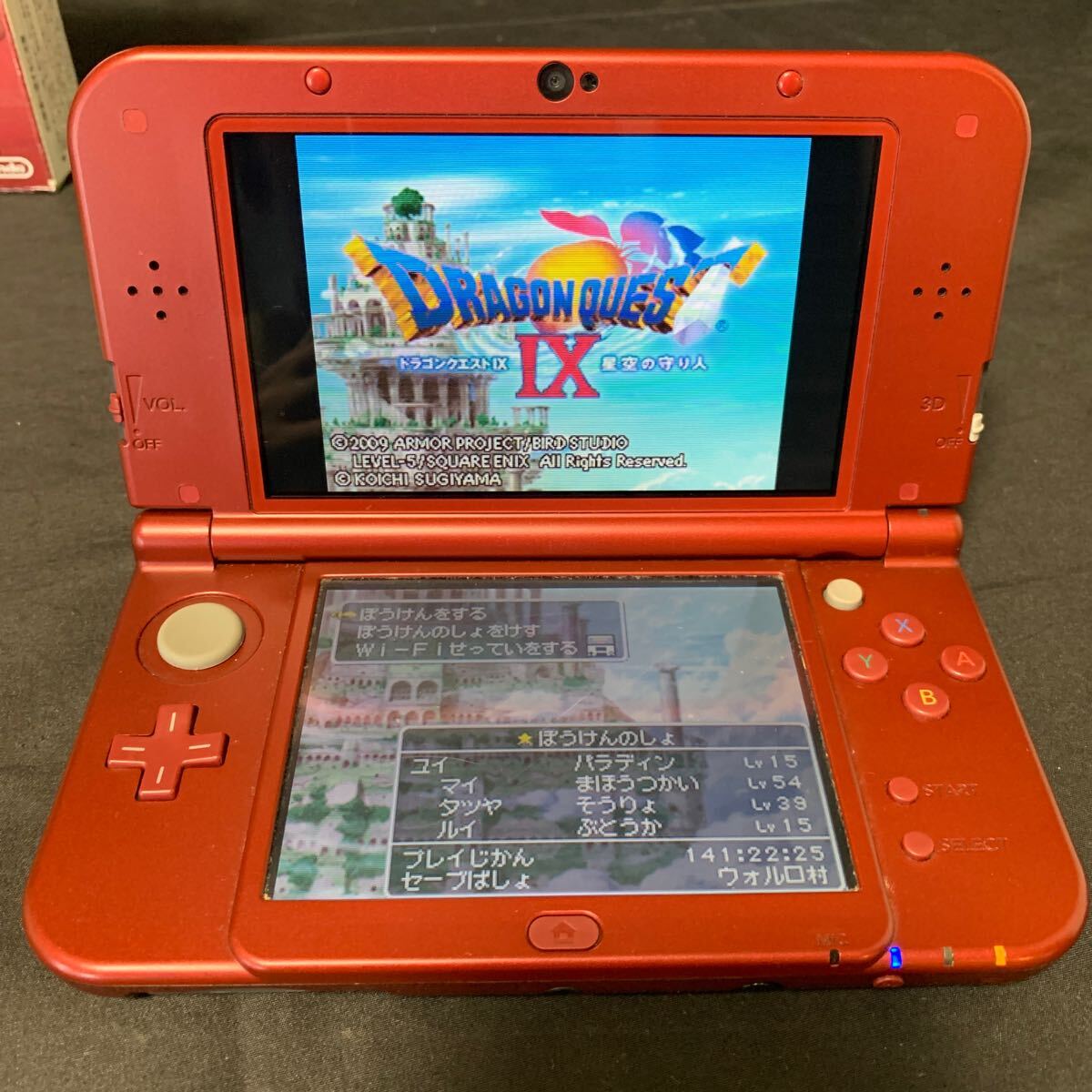 Nintendo Newニンテンドー3DSLL 本体 RED-001 メタリックレッド 充電器 箱 付き 任天堂 3DS LL 動作確認済み 1_画像2