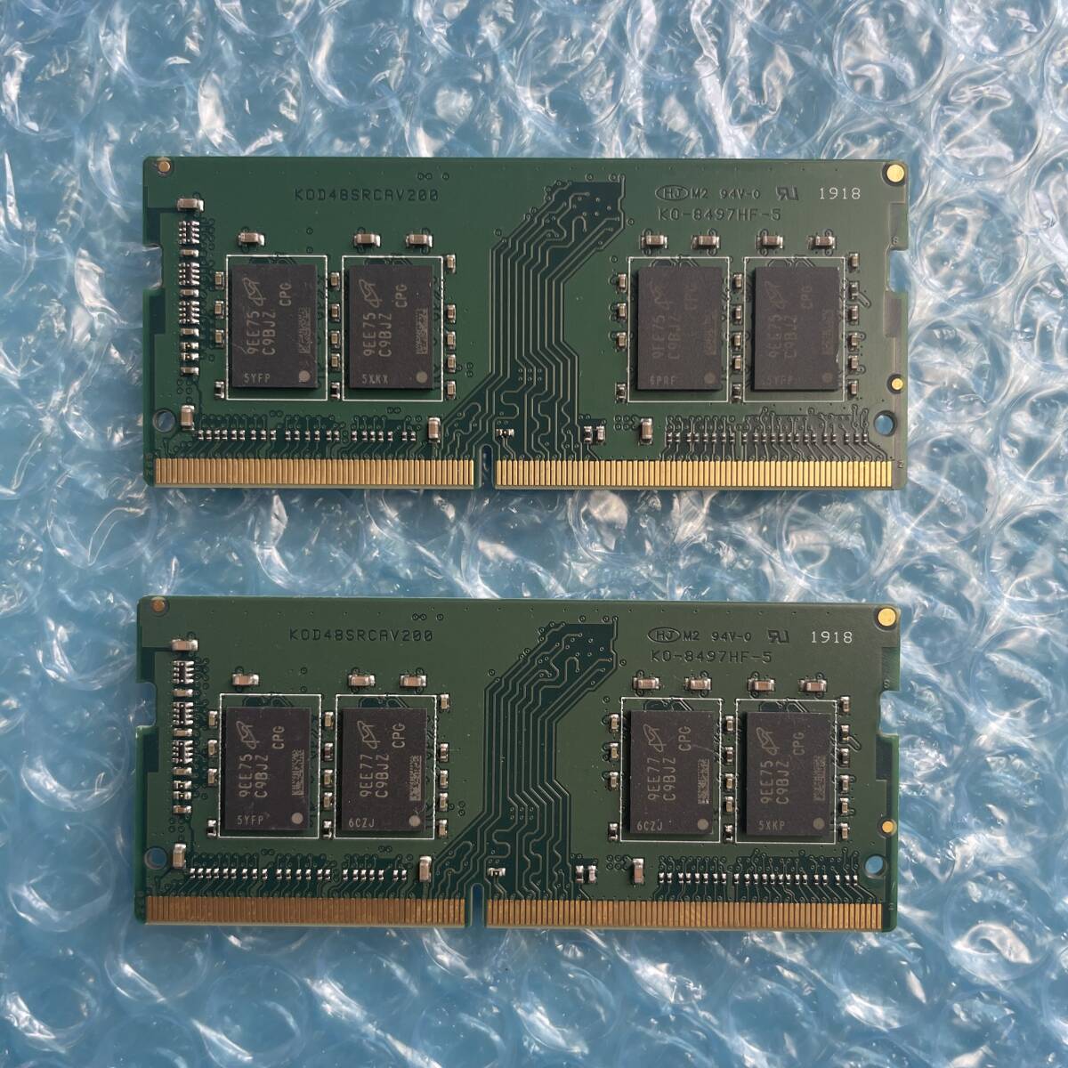 crucial 8GB×2枚 計16GB DDR4-2666 1.2V CL19 中古 ノートPC用 メモリ【NM-333】_画像2