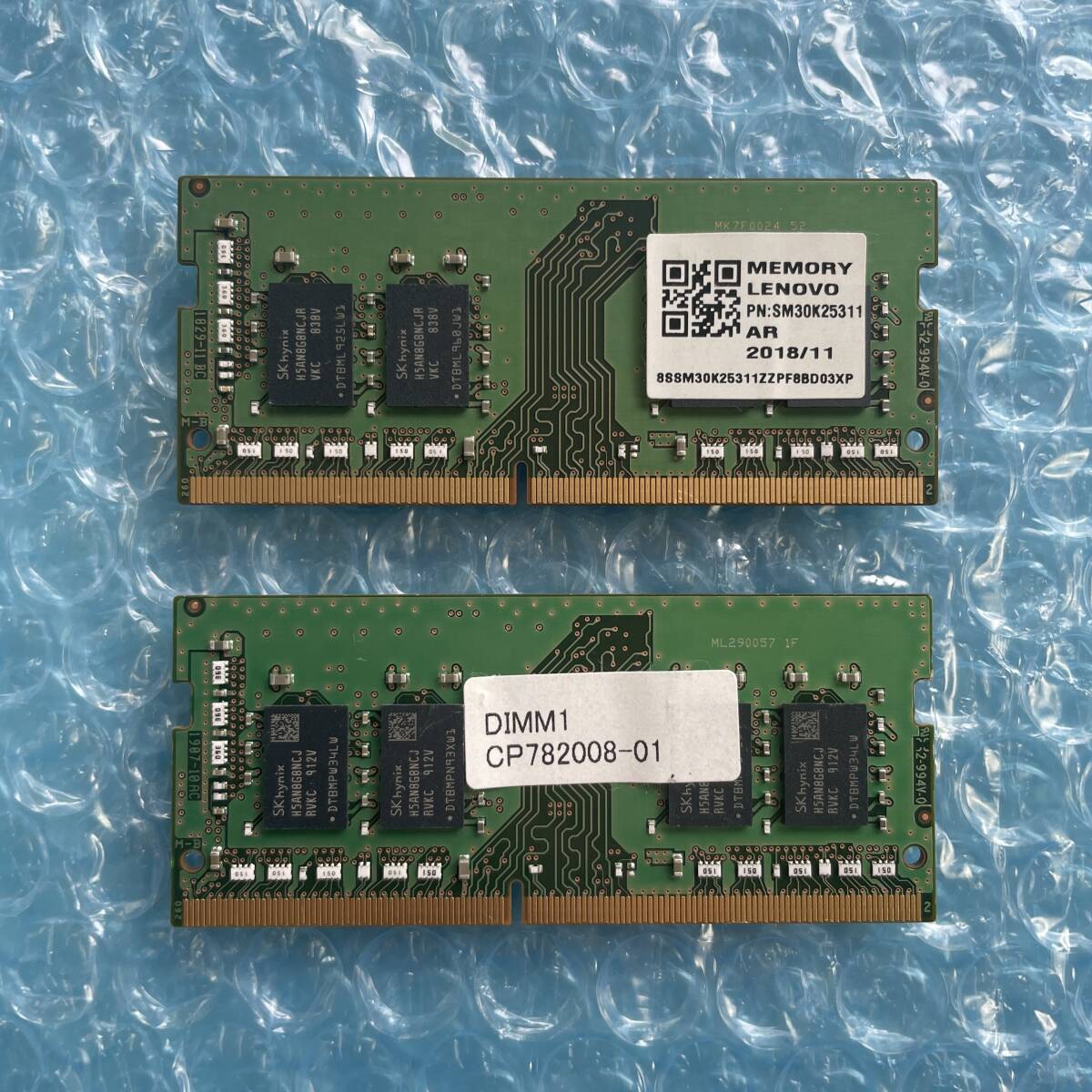 SKhynix 8GB×2枚 計16GB DDR4 PC4-2666V-SA1-11 中古 ノートPC用 メモリ【NM-337】_画像2