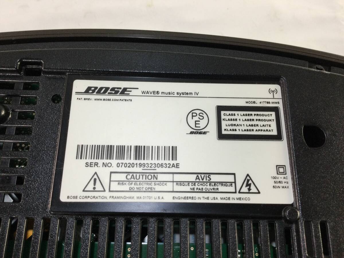 【240】BOSE WAVE music system Ⅳ 417788-WMS/Sound Touch 412534-SM2 リモコン付属 ジャンク扱いの画像6