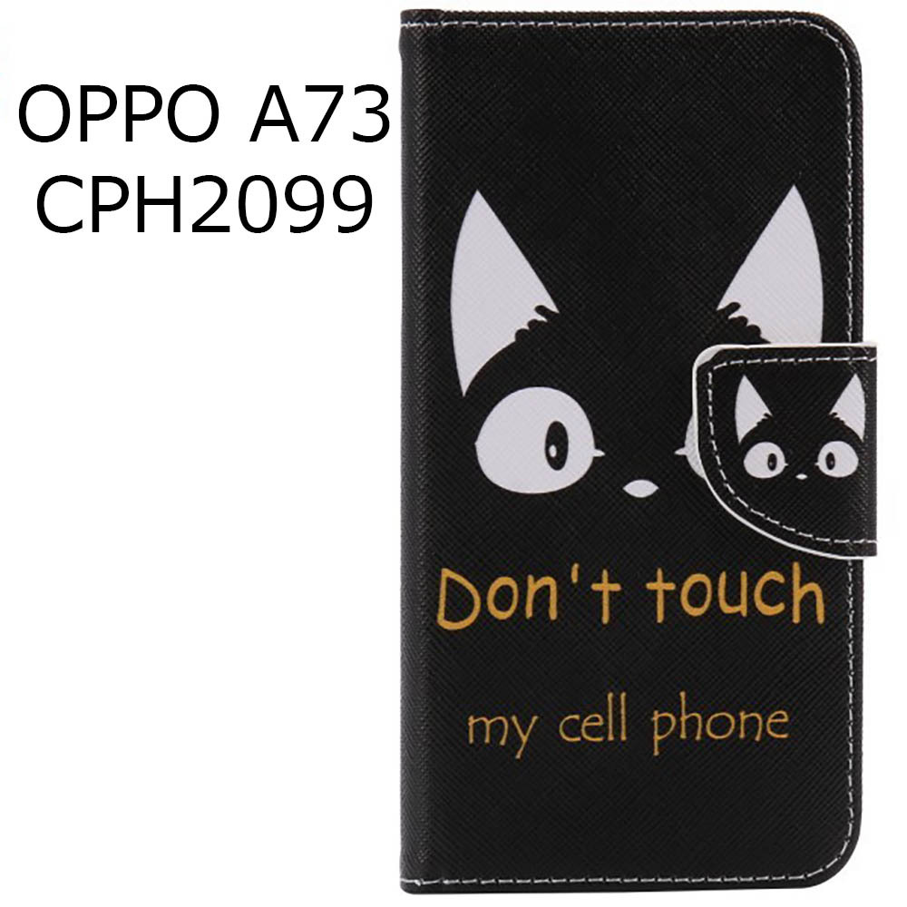 OPPO A73 A 73 CPH2099 ケース 手帳型 レザー革 かわいい カバー 送料無料 通販 カード収納 可愛い おしゃれ 手帳 猫 ねこ 人気 黒 安い_画像1