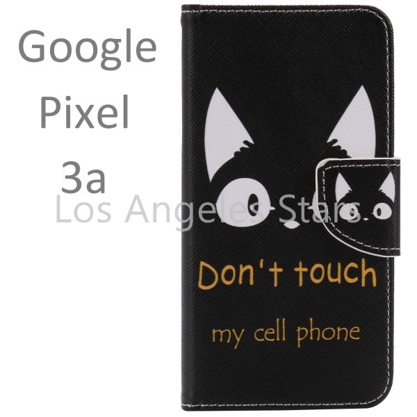 Pixel3a 3a ケース Google スマホケース かわいい おしゃれ 手帳型 革 レザー 猫 ねこ 人気 送料無料 グーグル 黒 ブラック ギフト セール_人気の黒猫モデル