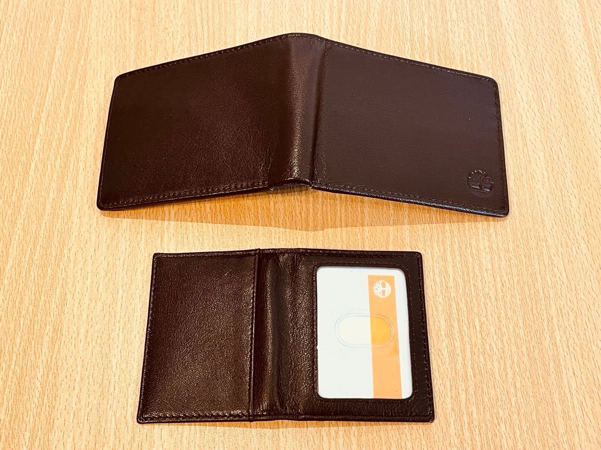 新品 2点セット　ティンバーランド　本革　レザー　財布　カードケース　ブラウン　ギフト　スキミング防止