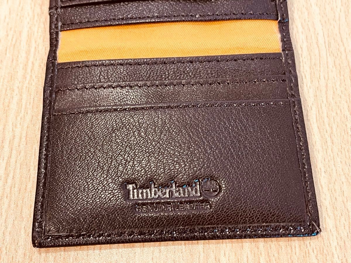 新品 2点セット ティンバーランド　レザー　財布　カードケース　ブラウン　スキミング防止