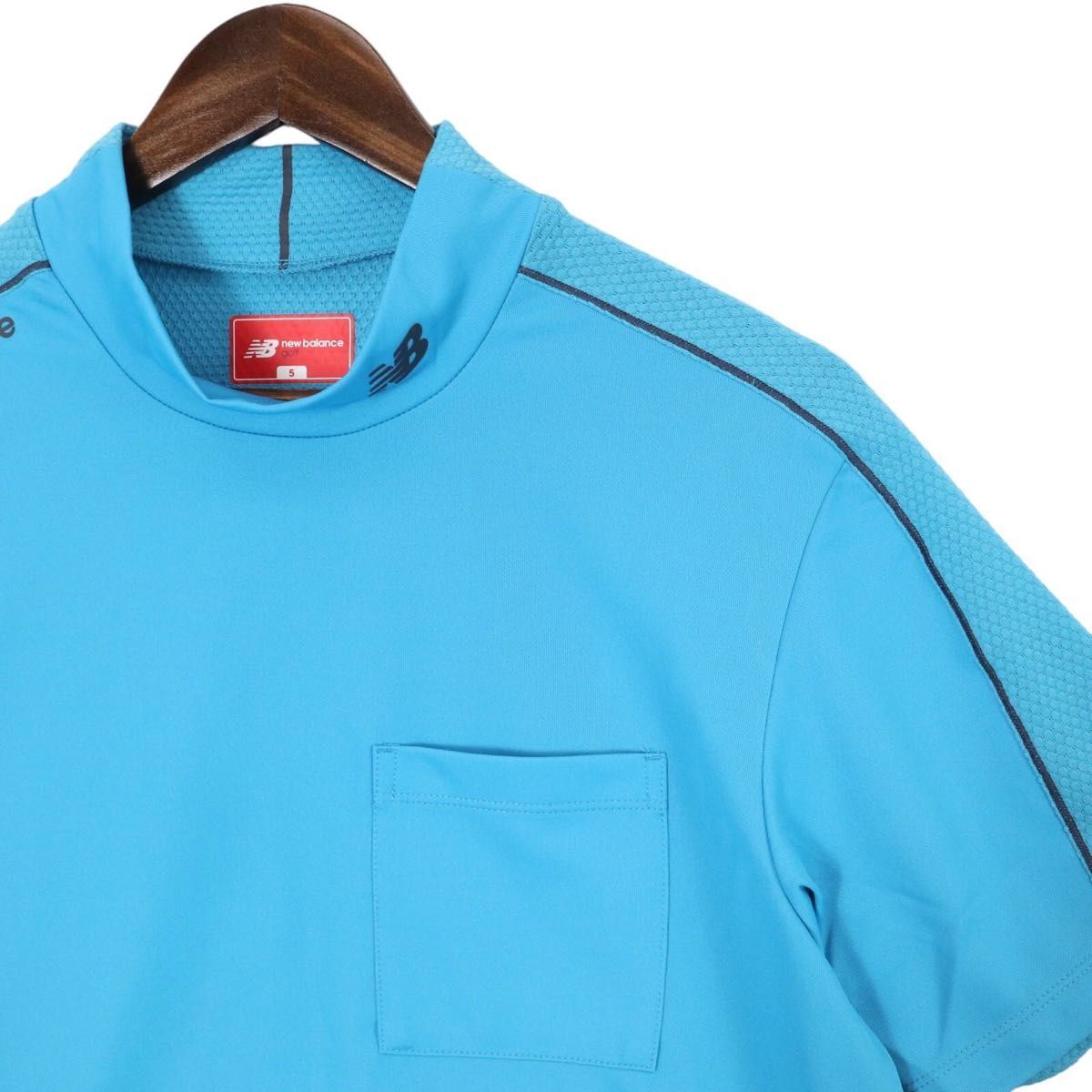 【新品、未使用】ニューバランスゴルフ　Tシャツ　メンズ　サイズ：４（Ｍ）　ブルー　夏_画像4