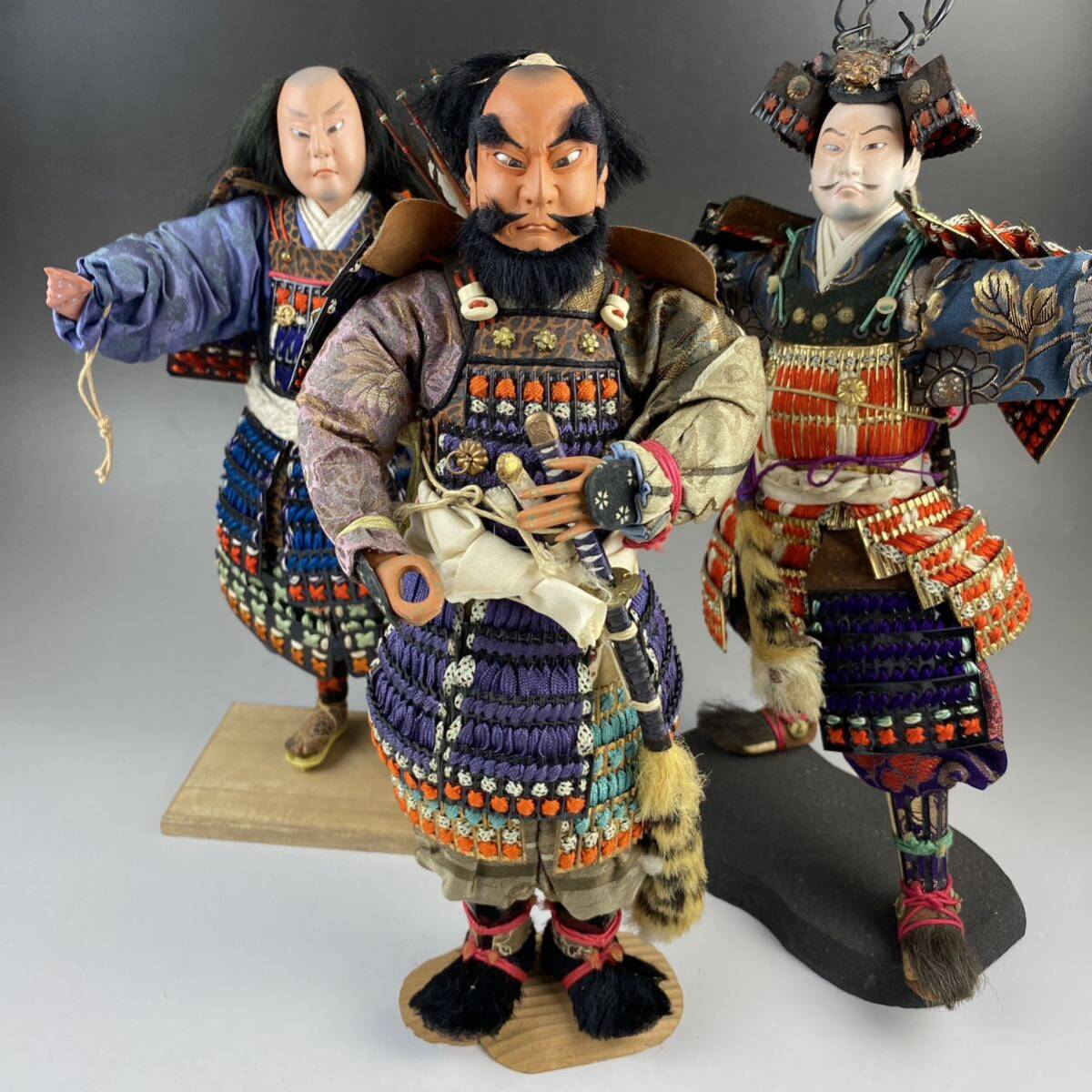 ◆時代 武者人形 6体 節句飾り 五月人形 保管品 日本人形 _画像2