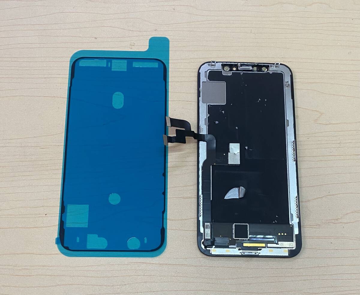 中古純正品 有機EL iPhone X OLED フロントパネル。タッチ スライド 操作出来ました。防水シール付き。ジャンク_画像3