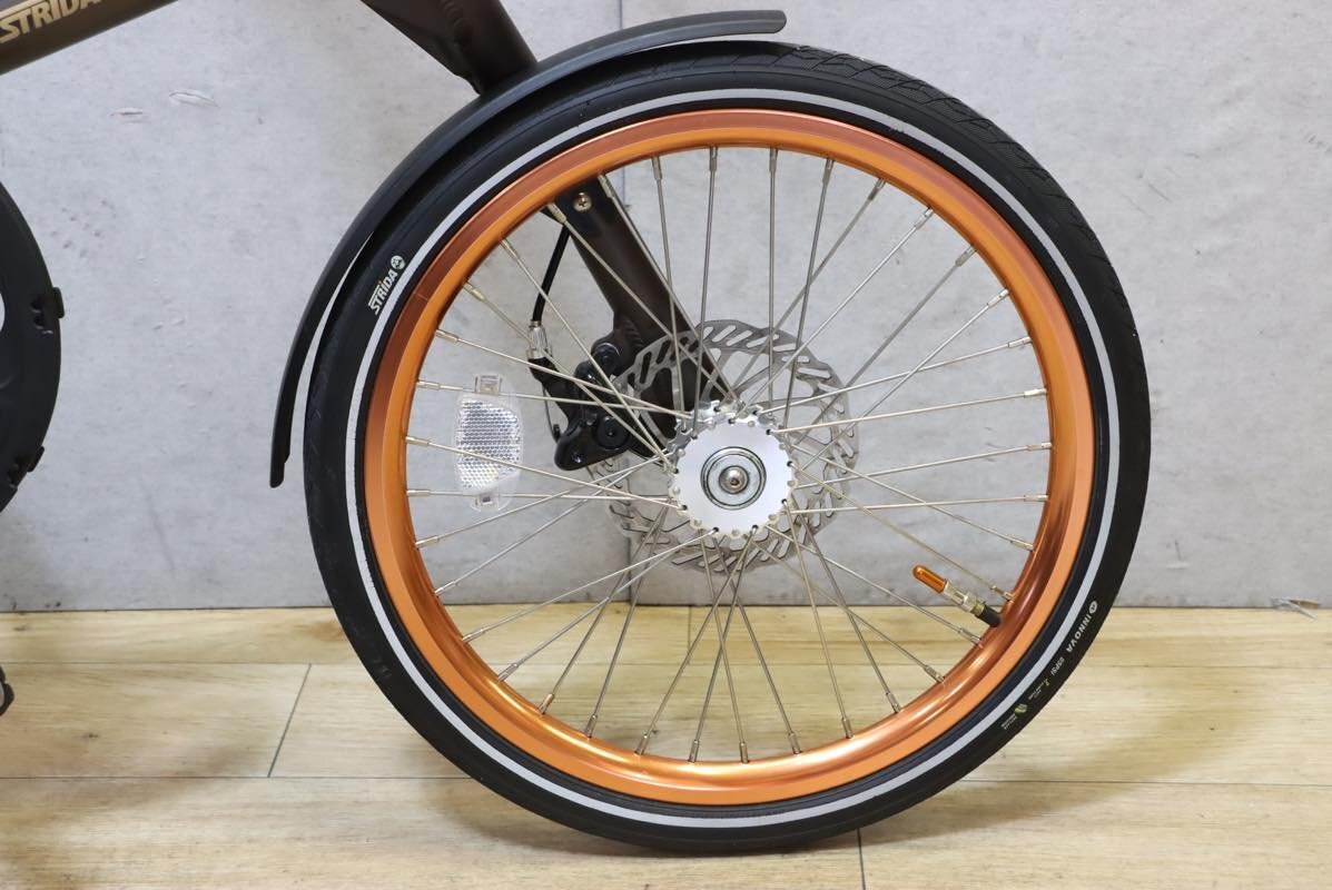 BROOKSカスタム!!■STRIDA ストライダー EVO3 18インチ 折畳ミニベロ 1X1S 2018年前後 超美品の画像4