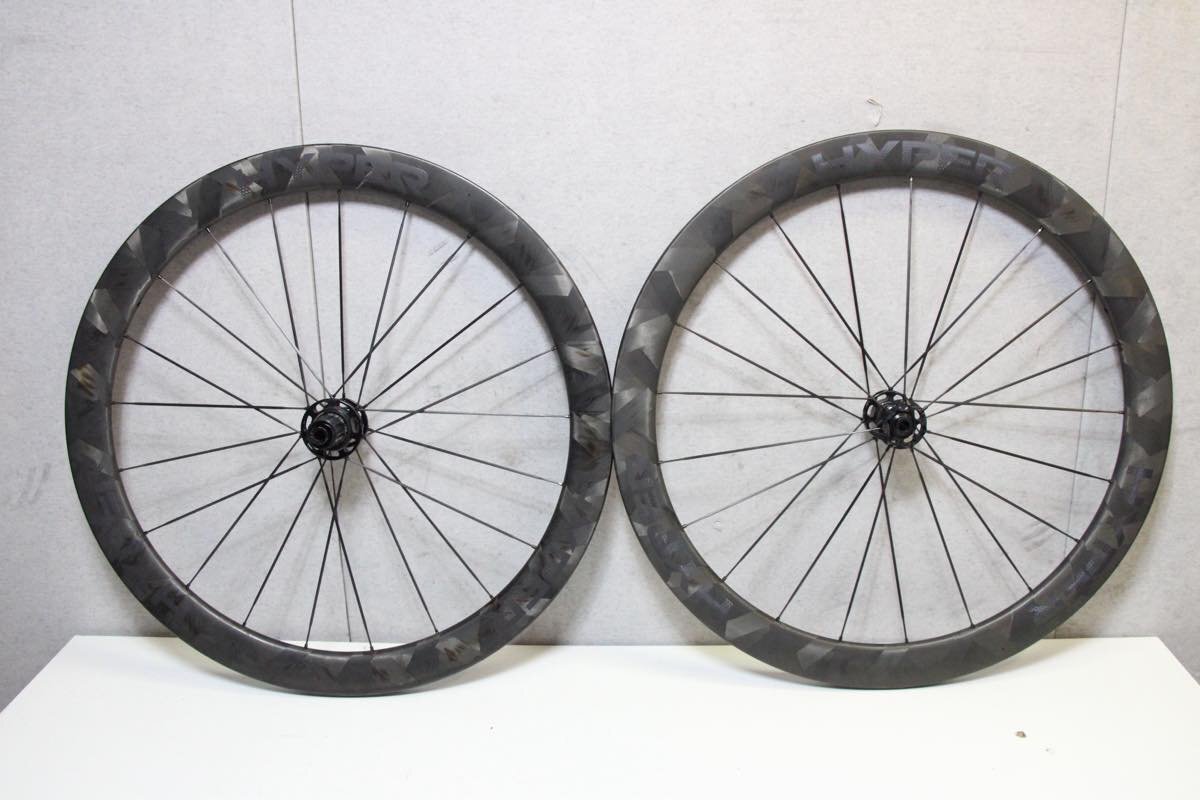 ○WINSPACE ウィンスペース LUN HYPER 50 DISC シマノフリー 11s対応 クリンチャー チューブレス カーボンホイールセット 美品