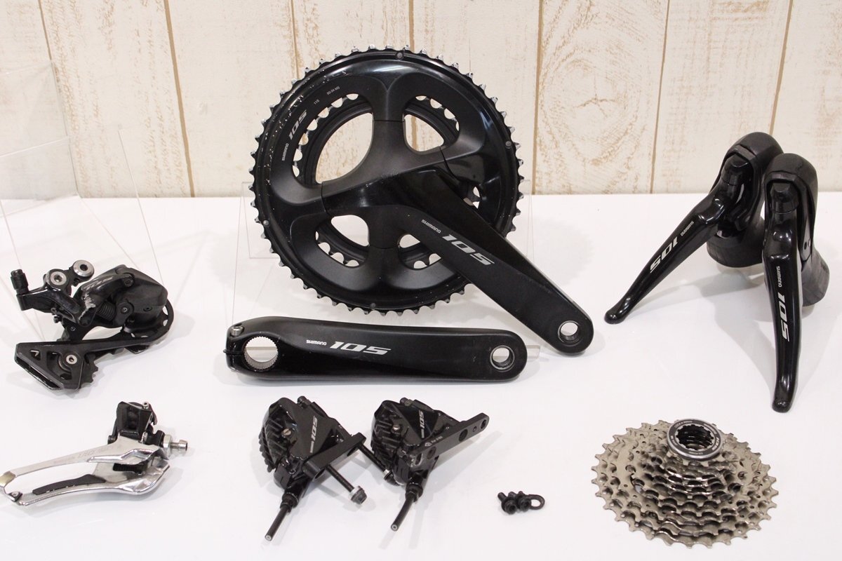 手数料安い ★SHIMANO シマノ R7020シリーズ 105 2x11s 油圧ディスクブレーキ グループセット 172.5mm 50/34T SS パーツセット