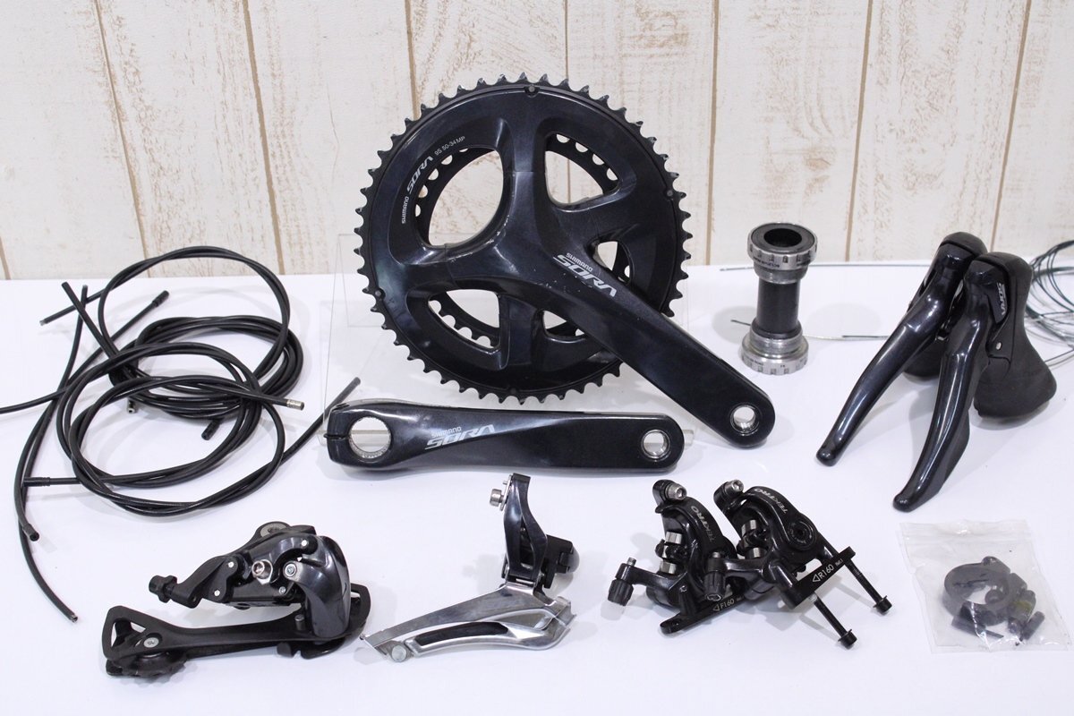 ★SHIMANO シマノ R3000シリーズ SORA 2x9s グループセット 170mm 50/34T 機械式ディスクブレーキキャリパー換装