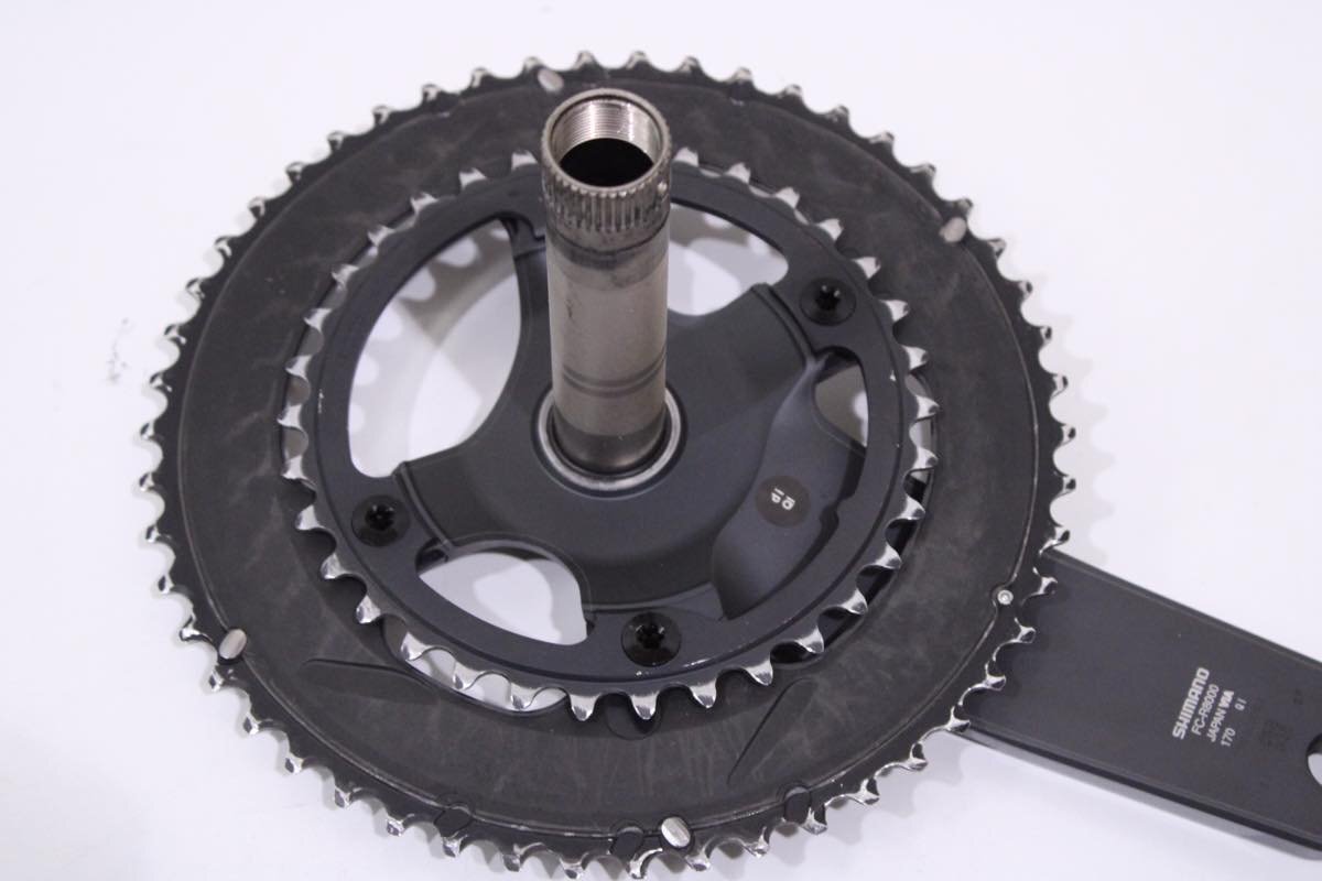 ★SHIMANO シマノ FC-R8000 ULTEGRA 170mm 50/34T 2x11s 4iii 左足計測パワーメーター クランクセット BCD:110mm 美品_画像6