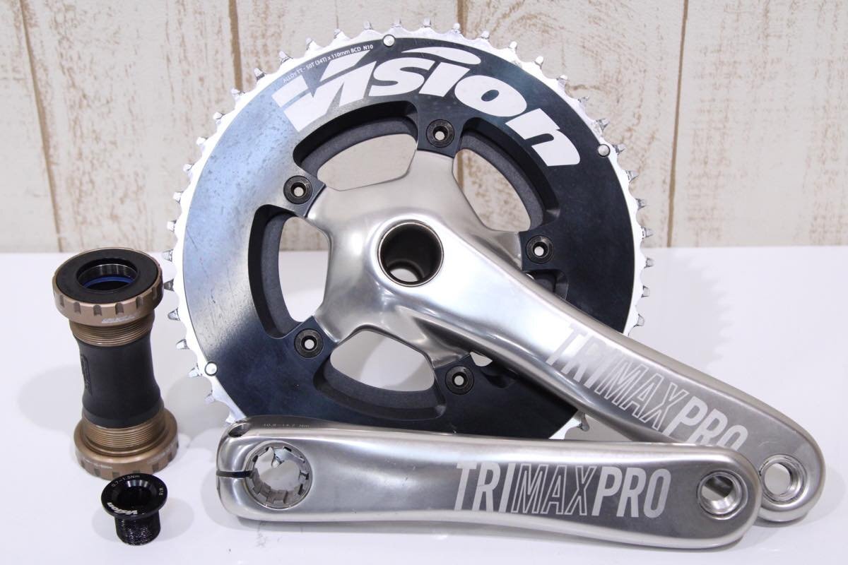 ★VISION ヴィジョン TRIMAX PRO 175mm 50/34T 2x10s クランクセット BCD:110mm 美品