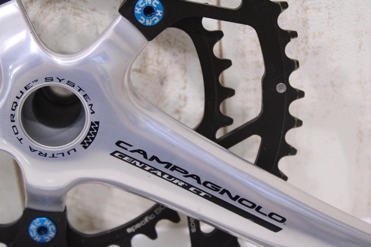 ★Campagnolo カンパニョーロ CENTAUR CT 170mm 50/36T 2x10s クランクセット BCD:110mm STRONGLIGHT換装 美品_画像3