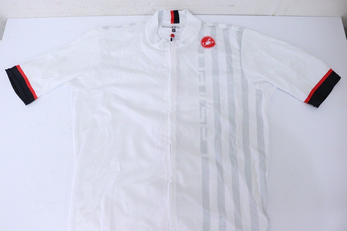 ▽CASTELLI カステリ PODIO DOPPIO JERSEY FZ 半袖ジャージ Lサイズ 美品_画像1