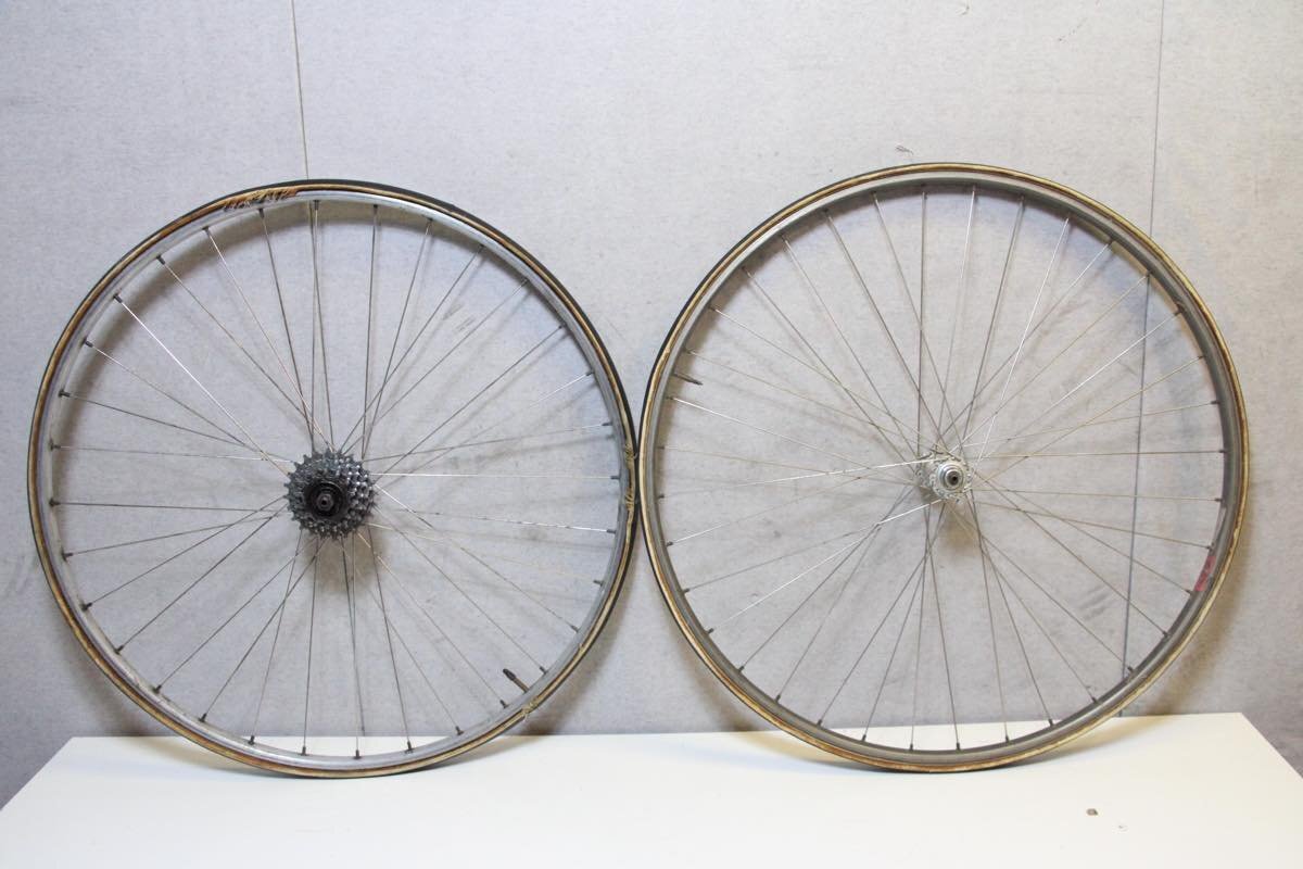 ○MAVIC マビック リム SHIMANO シマノ 7200 DURA-ACE Fハブ/初代105 リアハブ 6sボスフリー チューブラー 手組みホイールセット
