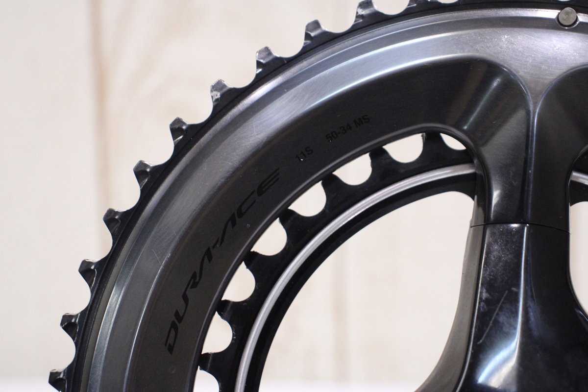 ★SHIMANO シマノ FC-R9100 DURA-ACE 165mm 50/34T 2x11s クランクセット BCD:110mm 超美品_画像2