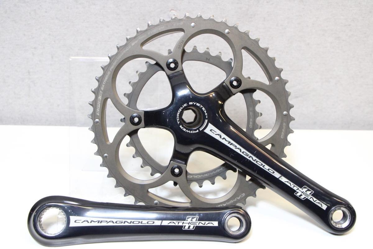 ★Campagnolo カンパニョーロ ATHENA 170mm 50/34T 2x11s クランクセット ブラック BCD:110mm