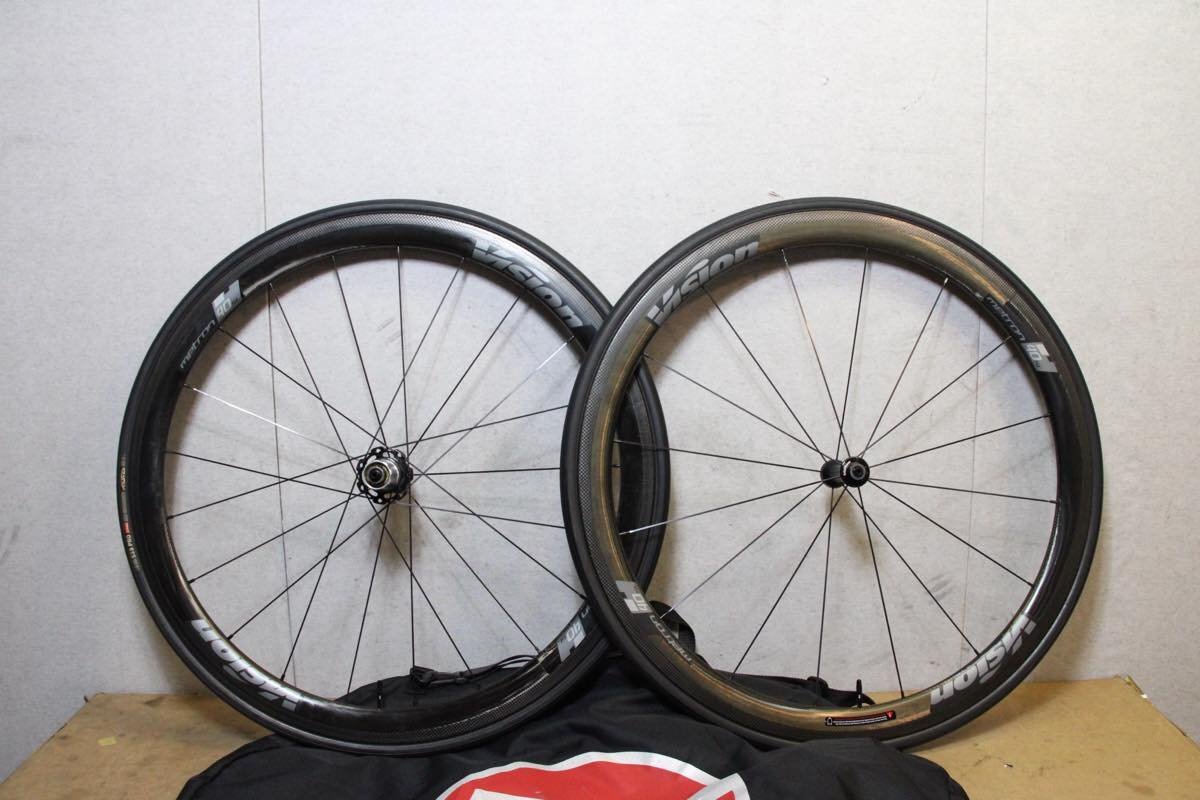 ○Vision ビジョン METRON 40 SL RIM シマノフリー 11s対応 クリンチャー チューブレス カーボンホイールセット 美品
