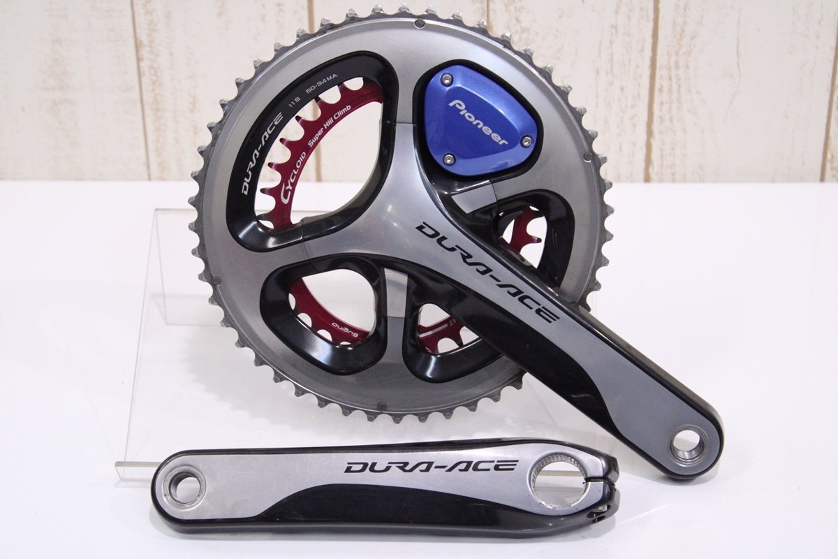 おすすめネット 50/34T 172.5mm DURA-ACE FC-9000 シマノ ★SHIMANO 2x11s 楕円チェーンリング換装 BCD:110mm クランクセット 両側計測パワーメーター セット