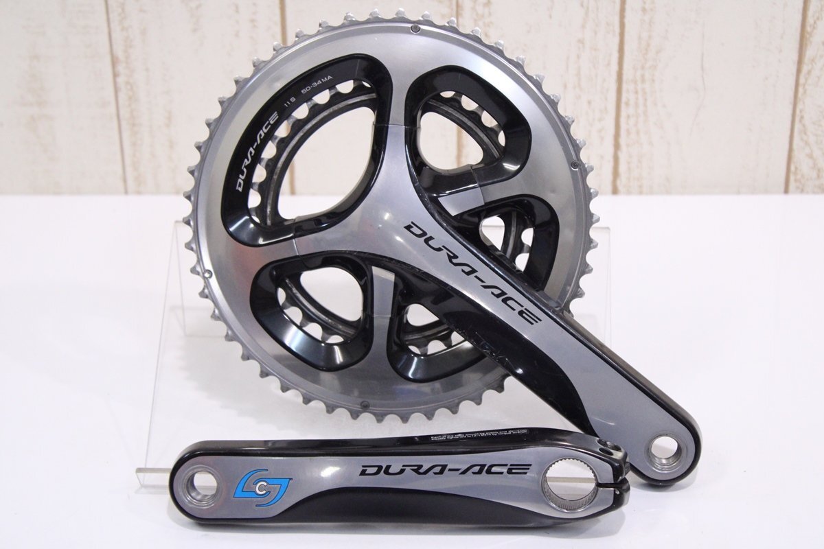 【海外輸入】 50/34T 172.5mm DURA-ACE FC-9000 シマノ ★SHIMANO 2x11s BCD:110mm クランクセット 左側計測パワーメーター セット