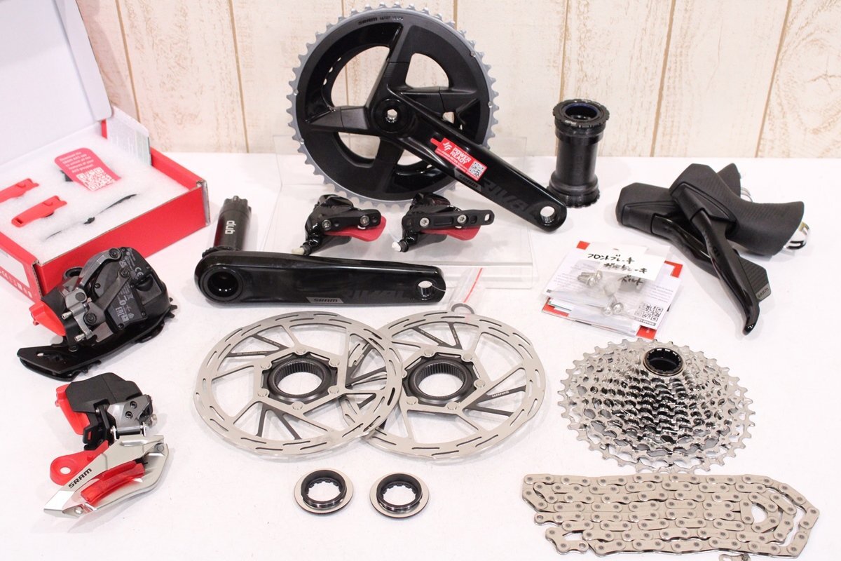 値下げ! ★SRAM スラム RIVAL e-TAP AXS 2x12s 油圧ディスクブレーキ グループセット 165mm 44/33T 新品同様