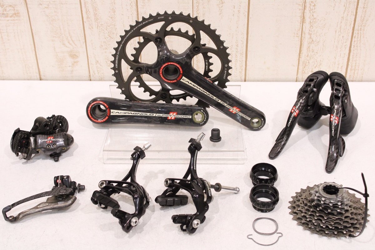 殿堂 2x11s RECORD SUPER カンパニョーロ ★Campagnolo リムブレーキ 50/34T 172.5mm 5アーム グループセット パーツセット