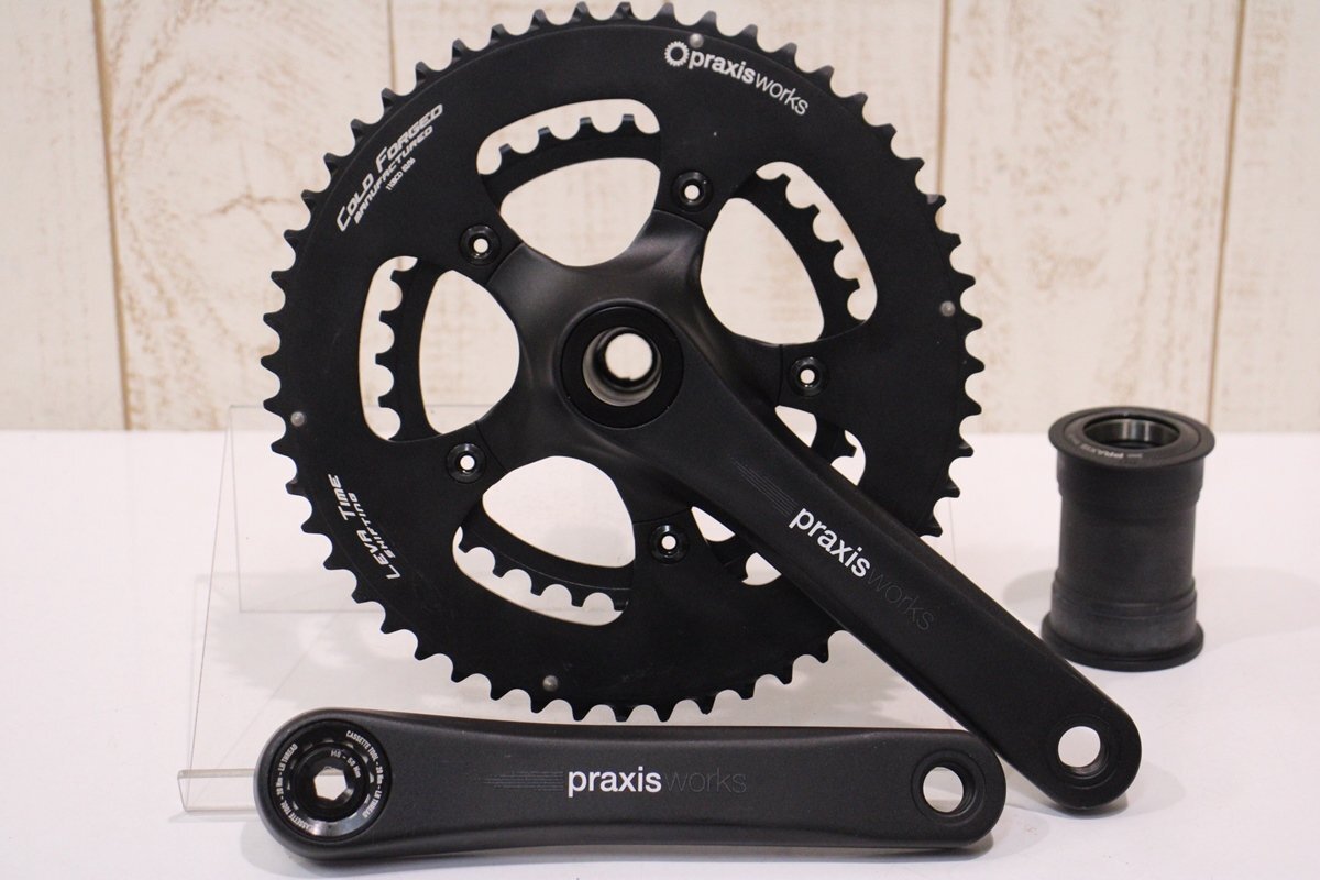 ★Praxisworks プラクシスワークス ALBA 172.5mm 52/36T 2x10/11s クランクセット BCD:110mm BB付属 超美品