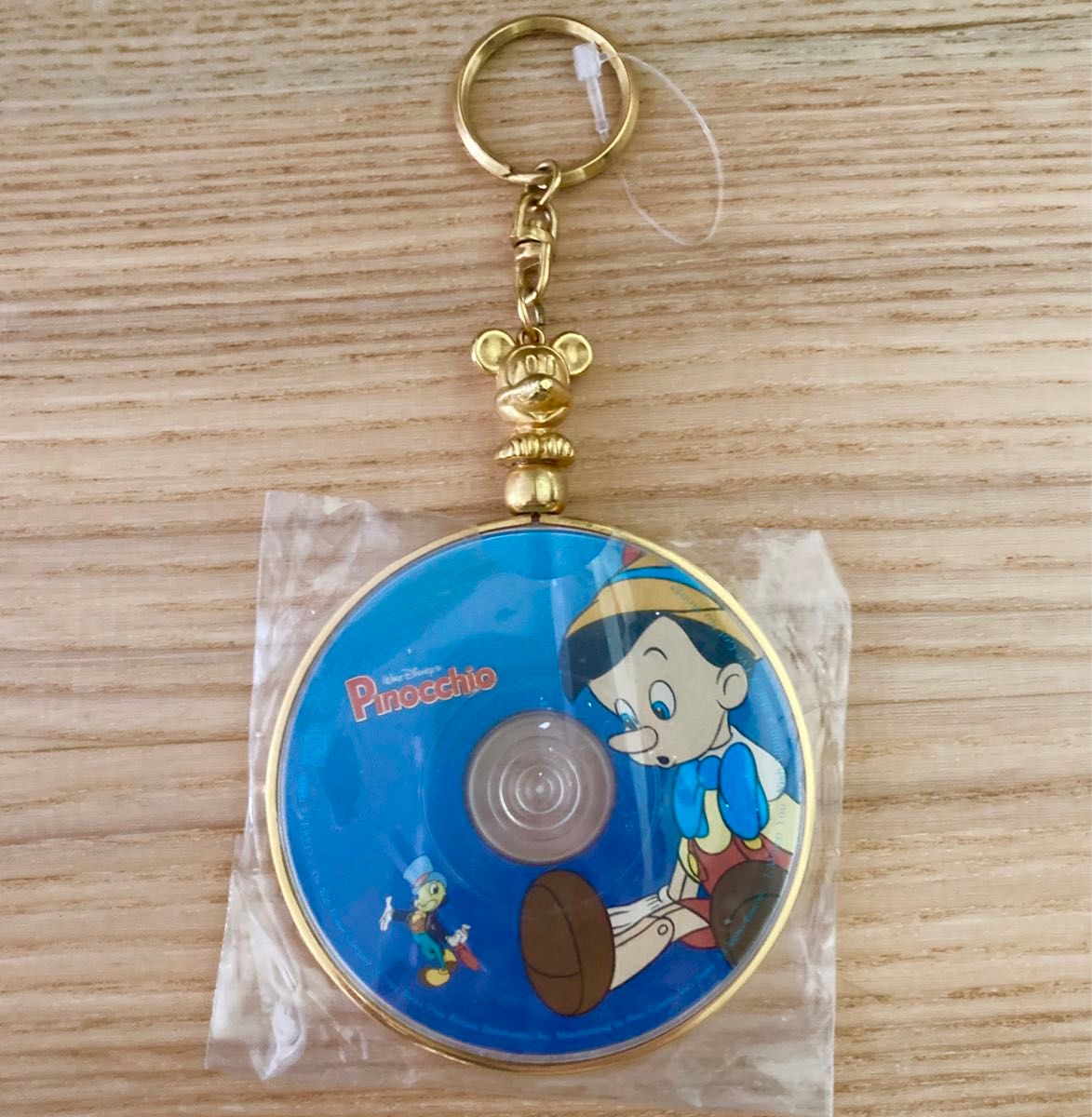 レトロ Disney ディズニー ピノキオ CDキャリング キーホルダー 未使用