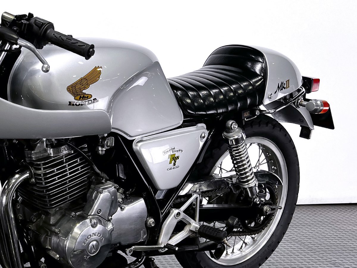 当店製作車完成！GB400T.T. Mk2 [TOURIST TROPHY] 機関良好 Newリペイント Newタイヤ カフェレーサー 動画有 全国通販可 3.9％低金利~150回_画像3