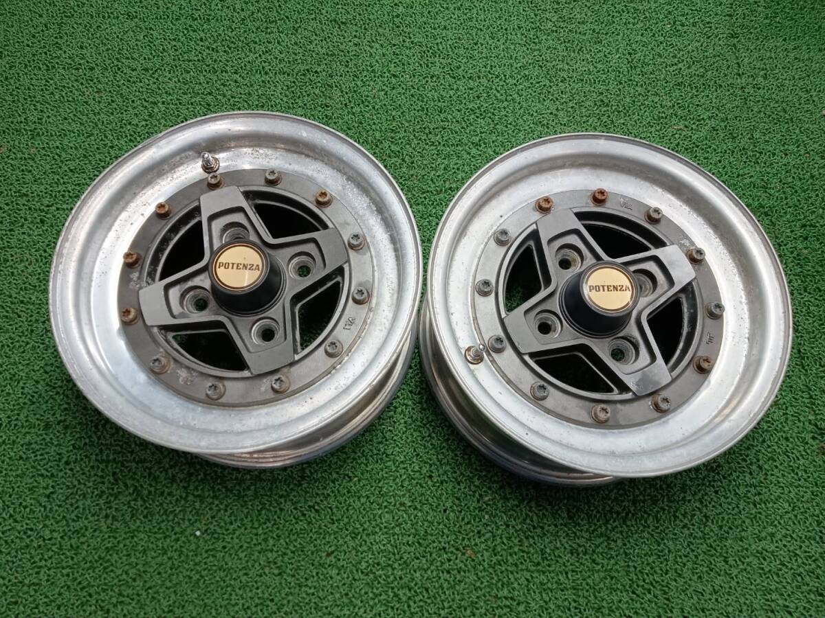 ★希少品★当時物★ ブリヂストン POTENZA TR-3 13×5.5J +15 4H-114.3 2本セット AE86(レビン・トレノ)・サニトラ・旧車等_画像1