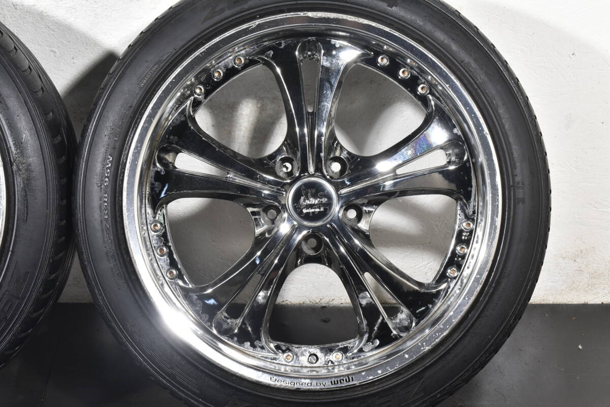 ☆WEDS クレンツェ ケルベロス2 18インチ☆PCD114.3☆ジャンク品☆225/45R18☆クラウン マークX アリスト チェイサー オデッセイ ☆_画像3