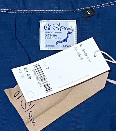 オアスロウ orSlow　リネン半袖シャツ Linen Loose Fit S/S Shirt　インディゴ 2(M)　未使用品　定価￥23,100　（麻 A VONTADE EEL RINEN_画像2